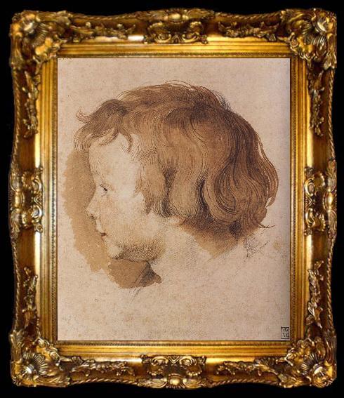 framed  Peter Paul Rubens Portrait of Younger Rubens, ta009-2